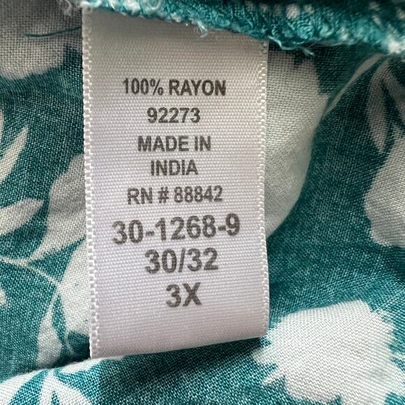 Woman Within Top 3X Floral Puff Sleeve Relaxed Comfort Casual Everyday Wear - Picture 9 of 12